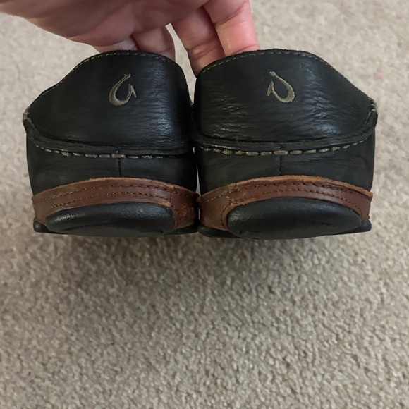 OluKai Moloa Men\'s Dark Leather Slip-Ons 8.5 main image 4